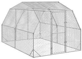vidaXL Chicken Run 2,5x4x2,25 m Γαλβανισμένος χάλυβας