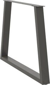 vidaXL Πόδια Τραπεζαρίας Σχήματος V 2 τεμ. Ανθρακί 100x(72-73,3) εκ. Ατσάλι
