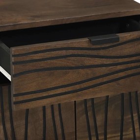 vidaXL Κομοδίνο Καρυδιά 50 x 33 x 60 εκ Επεξεργασμένο Ξύλο