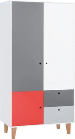 Δίφυλλη ντουλάπα Concept-Κόκκινο