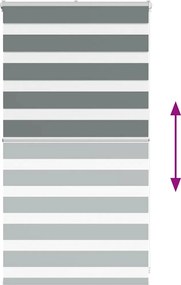vidaXL Ζέβρα τυφλή Σκούρο Γκρι Πλάτος υφάσματος 85,9 εκ. Πολυεστέρας