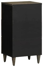 Sideboard 40x33x75 cm μασίφ ξύλο Mango - Μαύρο