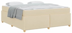 vidaXL Σκελετός Κρεβατιού με στρώμα Κρεμ 180 x 200 cm ύφασμα