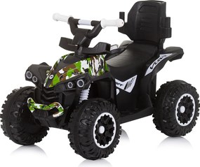 Ride on car with handle and canopy "ATV" white/green