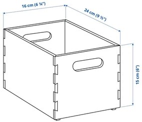 UPPDATERA κουτί αποθήκευσης, 16x24x15 cm 005.717.78