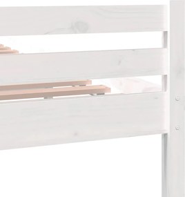 vidaXL Πλαίσιο Κρεβατιού Λευκό 200 x 200 εκ. από Μασίφ Ξύλο