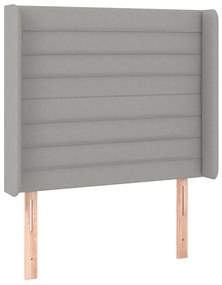 vidaXL Κρεβάτι Boxspring με Στρώμα &amp; LED Αν.Γκρι 90x200 εκ. Υφασμάτινο