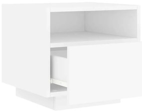 vidaXL Κομοδίνο με Φώτα LED Λευκό 40 x 39 x 37 εκ.