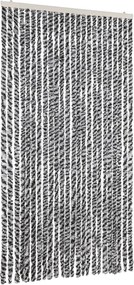 vidaXL Σήτα Εντόμων Γκρι/Μαύρη/Λευκή 100 x 230 εκ. από Σενίλ