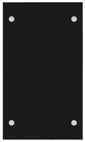 Ράφι Καυσόξυλων Μαύρο 40 x 35 x 60 εκ. Γυάλινο - Μαύρο