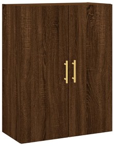 vidaXL Ντουλάπι Καφέ Δρυς 69,5 x 34 x 180 εκ. από Επεξεργασμένο Ξύλο