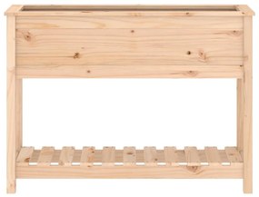 Ζαρντινιέρα με Ράφι 111,5 x 34,5 x 81 εκ. Μασίφ Ξύλο Πεύκου - Καφέ