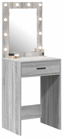 vidaXL Κομοδίνο Γκρίζο Σονομα 50 x 41 x 135 εκ Επεξεργασμένο ξύλο