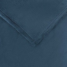 vidaXL Κουβέρτα Σκούρο μπλε 130 x 150 cm Μαλλί