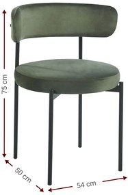 Καρέκλα Cloud-Prasino (4) τεμάχια