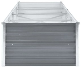 vidaXL Ζαρντινιέρα Υπερυψωμένη Γκρι 320x80x45 εκ. Γαλβανισμ. Χάλυβας