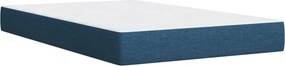 vidaXL Κρεβάτι Boxspring με Στρώμα Μπλε 120x200 εκ. Υφασμάτινο