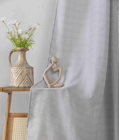 Κουρτίνα Με Τρέσα Ημιδιάφανη 270x280cm Γκρι 6779-11