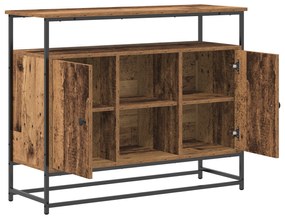 vidaXL Μπουφές Παλιού Ξύλου 100x35x80 εκ. Κατασκευασμένο από MDF και Ψηλό Μέταλλο
