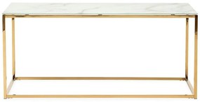 Τραπεζάκι σαλονιού Concept 55 134, Ορείχαλκος, 45x50x100cm, Γυαλί, Γωνιακό | Epipla1.gr