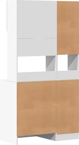 vidaXL Στήλη Κουζίνας Λευκή 95 x 50 x 180 εκ. από Επεξεργασμένο Ξύλο