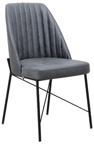 Καρέκλα Τραπεζαρίας Colette Fylliana Γκρί 48x47x83εκ. 2αδα 48x47x83 εκ.