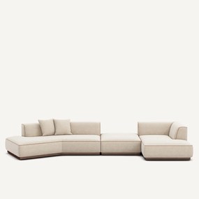 Γωνιακός καναπές δεξιά XL με υφασμάτινη επένδυση, Jacopo