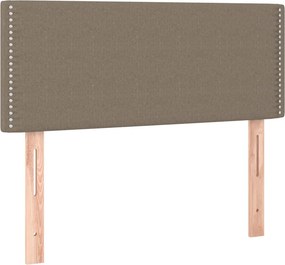 vidaXL Κρεβάτι Boxspring με Στρώμα Taupe 90x190 εκ.Υφασμάτινο