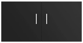 Ντουλάπι Επιτοίχιο Μαύρο 80 x 39 x 40 εκ. από Μοριοσανίδα - Μαύρο