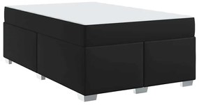 vidaXL Σκελετός Κρεβατιού Μαύρο 120 x 190 cm Τεχνητό δέρμα