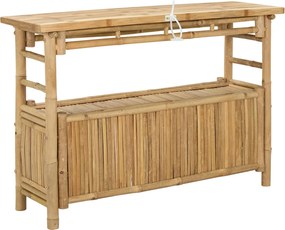 vidaXL Τραπέζι κονσόλας με ράφι Φυσικό 110 x 35 x 75 cm Μπαμπού