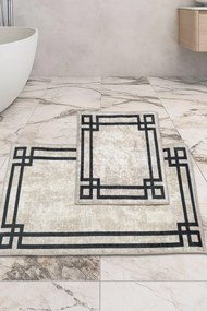 Stewehome Σετ χαλιών μπάνιου με αντιολισθητική βάση 2 τεμαχίων 60x100x6 cm