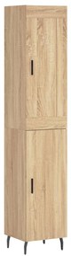vidaXL Μπουφές Sonoma δρυς 34,5 x 34 x 180 εκ. από Επεξεργασμένο Ξύλο