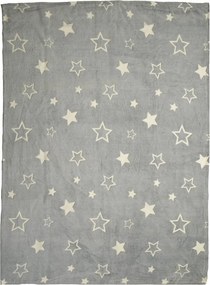 Φωσφοριζέ Κουβέρτα Fleece Κούνιας (110x150) Nef-Nef Homeware Junior Starlight Grey