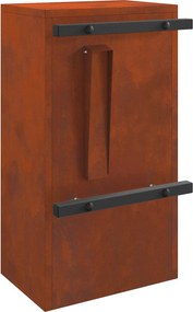 vidaXL γραμματοκιβώτιο με αποθήκευση Σκ rusty 30 x 20 x 55 εκ.