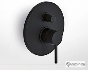 Eurorama TONDA Μίκτης εντοιχισμού 2 εξόδων με εκτροπέα Black Matt