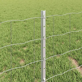 vidaXL Περίφραξη Euro με Στήλη 25 x 0,4 m Γαλβανισμένος Χάλυβας Ασημί