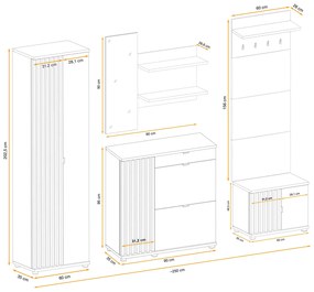 Swap XIX Σύνθεση Καφέ δρυς 280x180x40