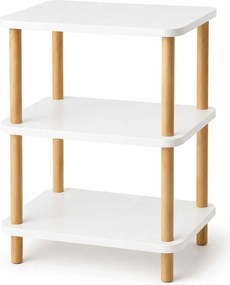 Βοηθητικό Τραπεζάκι Λευκό MELUDRO 40x30x75