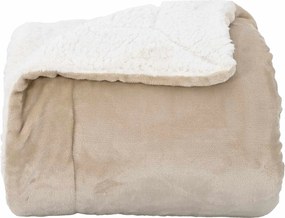 vidaXL Κουβέρτα Μπεζ 150 x 200 cm Μαλλί