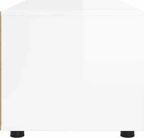 vidaXL Ντουλάπι TV 100 x 48 x 43 εκ. Υψηλής γυαλάδας λευκό