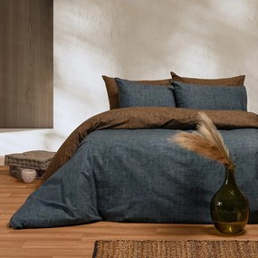 Σετ Σεντόνια Βαμβακερά Μονά Με Λάστιχο 100x200+32εκ. Huan Petrol Ultra Line Melinen 20004112