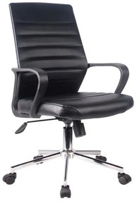Καρέκλα Γραφείου 5568L Fylliana Μαύρη Δερματίνη 57x60x92.5/100 εκ. 57x60x100 εκ.