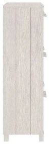 vidaXL Παπουτσοθήκη HAMAR Λευκή 59,5x35x117 εκ. από Μασίφ Ξύλο Πεύκου