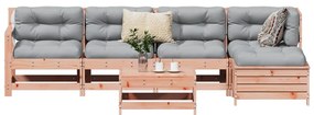 vidaXL Καναπές Κήπου Σετ 6 Τεμ. Μασίφ Ψευδοτσούγκα Ελάτης