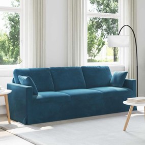 vidaXL Καναπές Μπλε 228 x 78 x 80 εκ Βελούδο