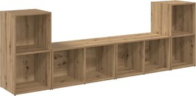 vidaXL Σετ επίπλου τηλεόρασης 4 pcs Artisan Oak Επεξεργασμένο ξύλο