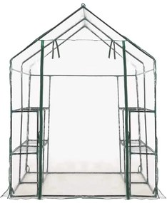 vidaXL Θερμοκήπιο με 8 Ράφια 143 x 143 x 195 εκ.