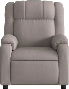 vidaXL Πολυθρόνα Μασάζ Ανακλινόμενη Taupe Υφασμάτινη