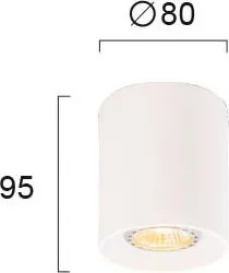 Σποτ Μονόφωτο Viokef Dice White 4144200